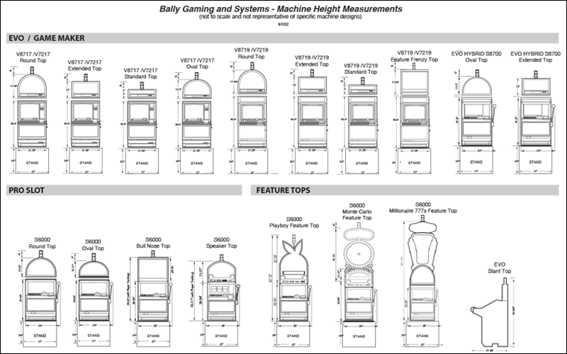 Bally game machine drawings